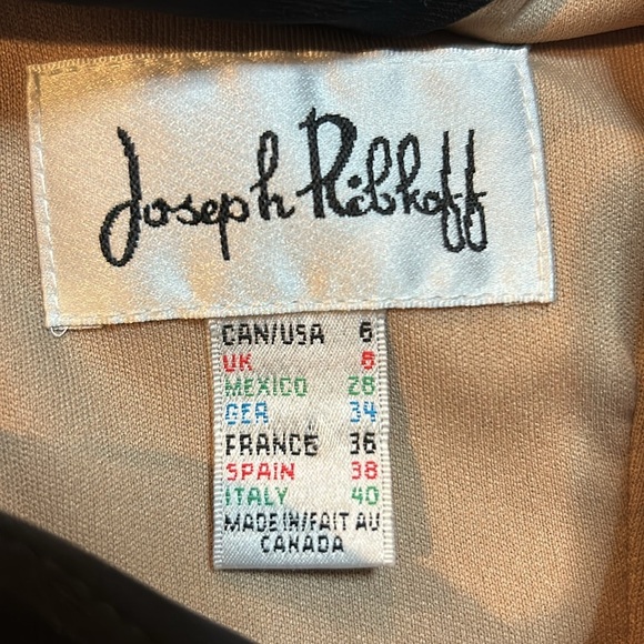 Joseph Ribkoff Black and White Asymmetrical Cocktail Dress. Size 6 - Picture 5 of 5